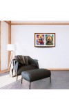 Lord indra and kartikeya Photo Frame - 13x17Inches - Spiritual Artwork for Home Decor, Puja Room and Office Decoration