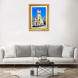 Shimla Christ Church Church Photo Frame, Beautiful Elegant Framed Wall Art of Iconic Cathedral