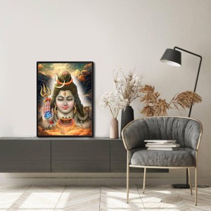 Shiva Laminated Photo - 5x7 Inches, Divine Blessings for Home & Office and Temple Decoration