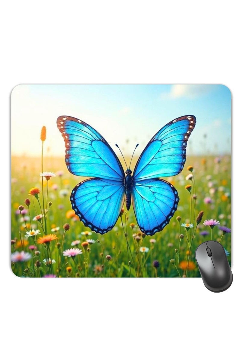 Customized Beautiful Butterfly Picture Sublimation Mouse Pad | 8 X 7.5 Inch | Smooth Cloth Surface | Non-Slip Rubber Base | Personalized Mousepad for Laptop & Desktop (F17152)