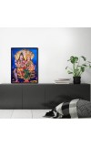 Shiva Family Laminated Photo - 13x15 Inches, Divine Blessings for Home & Office and Temple Decoration