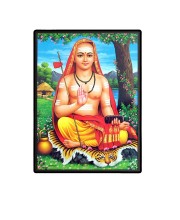 Adi Shankaracharya Laminated Photo - 5x7 Inches, Divine Blessings for Home & Office and Temple Decoration