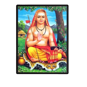 Adi Shankaracharya Laminated Photo - 5x7 Inches, Divine Blessings for Home & Office and Temple Decoration