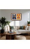 Lord vishnu and goddes lakshmi Photo Frame - 17x21Inches - Spiritual Artwork for Home Decor, Puja Room and Office Decoration
