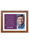 Bill Gates & Famous Quote Brown Frame, 18x22InchesInspirational Wall Art for Office, Home DecorIdeal Spiritual Gift