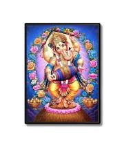 Ganesh Laminated Photo - 5x7 Inches, Divine Blessings for Home & Office and Temple Decoration