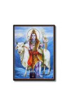 Shiva Laminated Photo - 5x7 Inches, Divine Blessings for Home & Office and Temple Decoration