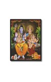 Shiva Family Laminated Photo - 7x9 Inches, Divine Blessings for Home & Office and Temple Decoration