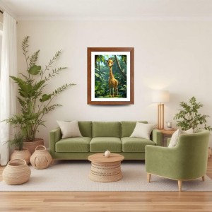 AI Funny Giraffe Art Picture for Kids - 10x14 inches, Brown Color - Perfect Wall Decor for Children's Room AI Funny Giraffe Art Picture for Kids - 10x14 inches, Brown Color - Perfect Wall Decor for Children's Room