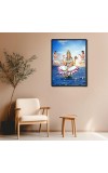 Ganga Laminated Photo - 7x9 Inches, Divine Blessings for Home & Office and Temple Decoration