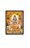 Shiva Family Laminated Photo - 5x7 Inches, Divine Blessings for Home & Office and Temple Decoration