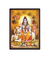 Shiva Family Laminated Photo - 5x7 Inches, Divine Blessings for Home & Office and Temple Decoration