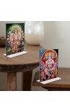 Panchmukhi Hanuman Acrylic T-Style Photo Stand, Compact and Stylish Spiritual Display, easily change 2 photos (Pack of 1)