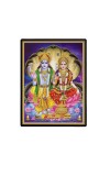 Vishnu & Lakshmi Laminated Photo - 11x13 Inches, Divine Blessings for Home & Office and Temple Decoration