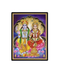 Vishnu & Lakshmi Laminated Photo - 13x15 Inches, Divine Blessings for Home & Office and Temple Decoration