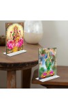 Debi Lakshmi Acrylic T-Style Photo Stand, Compact and Stylish Spiritual Display, easily change 2 photos (Pack of 1)