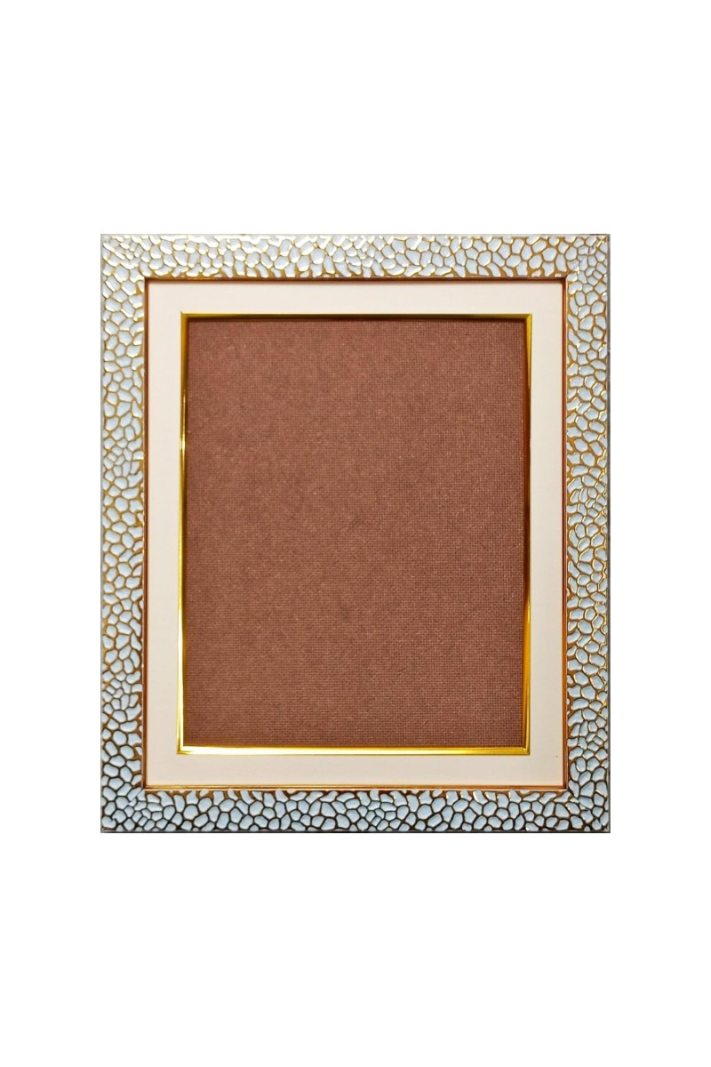 Modern Textured White & Gold Photo Frame | Elegant Decorative Picture Frame for Wall & Tabletop | Premium Display Frame for Home, Office & Art Décor