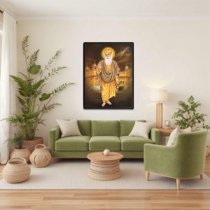 Guru Nanak Dev Ji Laminated Photo - 9x11 Inches, Divine Blessings for Home & Office and Temple Decoration