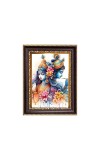 Sri Krishna With Radha Artistic Digital Print Photo 6.7x8.7 inches - Vibrant Religious Wall Art for Home or Office Decor.