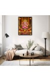 Ganesh Laminated Photo - 11x13 Inches, Divine Blessings for Home & Office and Temple Decoration