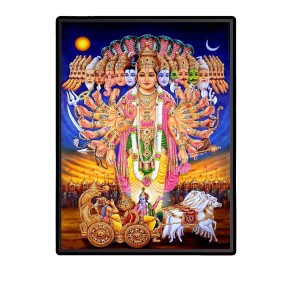Krishna Virat Roop Avtar Mahabharat Laminated Photo - 13x15 Inches, Divine Blessings for Home & Office and Temple Decoration