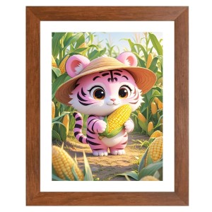 AI Funny Cute Baby Tiger Art Picture for Kids - 16x20 inches, Brown Color - Perfect Wall Decor for Children's Room AI Funny Cute Baby Tiger Art Picture for Kids - 16x20 inches, Brown Color - Perfect Wall Decor for Children's Room