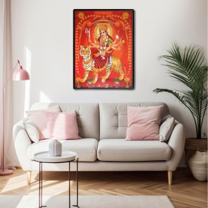 Durga Laminated Photo - 5x7 Inches, Divine Blessings for Home & Office and Temple Decoration