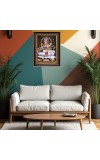 Maa Saraswati Digital Print Photo 6.7x8.7 inches - Vibrant Religious Wall Art for Home or Office Decor.