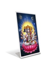 Car Desk/Table Top Panchmukhi Hanuman Acrylic L-Style Photo Stand - 2.5x3.5 Inches, Compact And Stylish Spiritual Display (F6673)