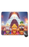 Customized Lord Jagannath Picture Sublimation Mouse Pad | 8 X 7.5 Inch | Smooth Cloth Surface | Non-Slip Rubber Base | Personalized Mousepad for Laptop & Desktop (F17301)