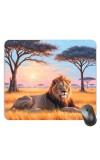 Customized Wild Lion Picture Sublimation Mouse Pad | 8 X 7.5 Inch | Smooth Cloth Surface | Non-Slip Rubber Base | Personalized Mousepad for Laptop & Desktop (F17353)