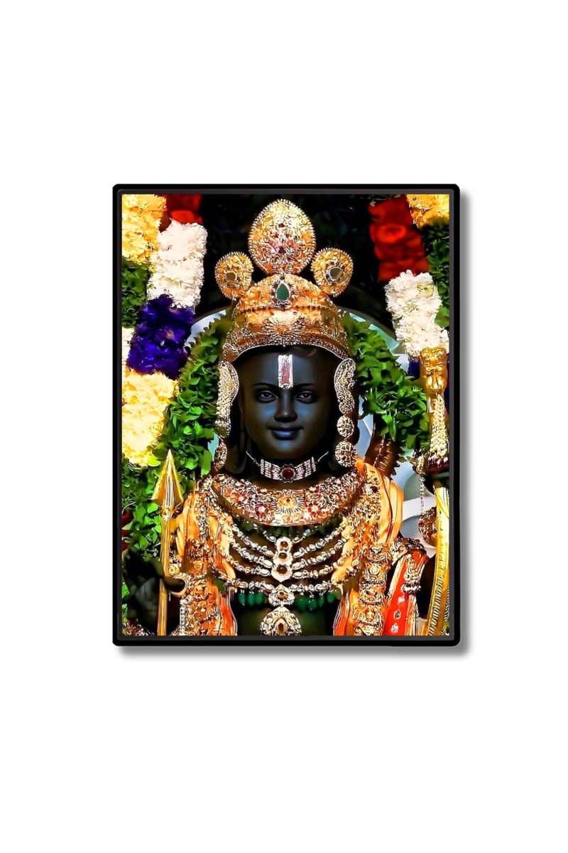 Ram Lalla Laminated Photo - 5x7 Inches, Divine Blessings for Home & Office and Temple Decoration