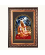 Shri Swami Prabhupada Color Photo 10x14 Inch - Vibrant Religious Wall Art for Home or Office Decor.