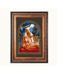 Shri Swami Prabhupada Color Photo 10x14 Inch - Vibrant Religious Wall Art for Home or Office Decor.
