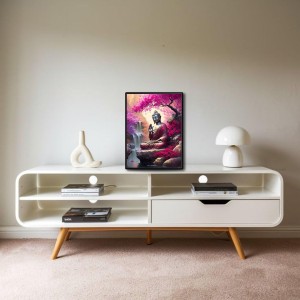 Buddha Laminated Photo - 7x9 Inches, Divine Blessings for Home & Office and Temple Decoration