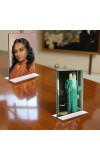 Paramahansa Yogananda & Osho Acrylic T-Style Photo Stand - 11x13 Inches, Compact and Stylish Spiritual Display, easily change 2 photos (Pack of 1)
