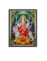 Durga Laminated Photo - 5x7 Inches, Divine Blessings for Home & Office and Temple Decoration