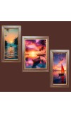 3-Pack Sails in the Windâ€™s Embrace Photo Frames - 2 Pieces 12x19 Inch & 1 Piece 16x19 Inch - Rustic Wall Art for Home & Office Decor - Botanical Wall Hanging for Living Room, Bedroom, or Works