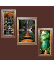3-Pack Exploring Untouched Landscapes Photo Frames - 2 Pieces 10x17 Inch & 1 Piece 14x17 Inch - Rustic Wall Art for Home & Office Decor - Botanical Wall Hanging for Living Room, Bedroom, or Work