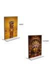 Lord Tirupati Balaji & Lord Vishnu Acrylic T-Style Photo Stand - 11x13 Inches, Compact and Stylish Spiritual Display, easily change 2 photos (Pack of 1)
