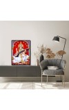 Maa Saraswati Laminated Photo (9x11 Inches Without glass) Divine Blessings for Table and Walls,Home & Office and Temple Decoration