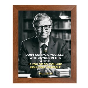 Bill Gates & Famous Quote Brown Frame, 10x14InchesInspirational Wall Art for Office, Home DecorIdeal Spiritual Gift Bill Gates & Famous Quote Brown Frame, 10x14InchesInspirational Wall Art for Office, Home DecorIdeal Spiritual Gift