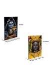 Lord Shiva & Ram Lala Acrylic T-Style Photo Stand - 11x13 Inches, Compact and Stylish Spiritual Display, easily change 2 photos (Pack of 1)