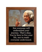 A P J Abdul Kalam & Famous Quote Brown Frame, 10x14InchesInspirational Wall Art for Office, Home DecorIdeal Spiritual Gift