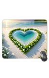 Customized Beautiful Art Heart View Picture Sublimation Mouse Pad | 8 X 7.5 Inch | Smooth Cloth Surface | Non-Slip Rubber Base | Personalized Mousepad for Laptop & Desktop (F17448)