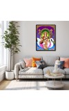 Maa Maa Saraswati Laminated Photo (9x11 Inches) Divine Blessings for Table and Walls,Home & Office and Temple Decoration