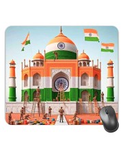 Customized Beautiful India View Picture Sublimation Mouse Pad | 8 X 7.5 Inch | Smooth Cloth Surface | Non-Slip Rubber Base | Personalized Mousepad for Laptop & Desktop (F17394)