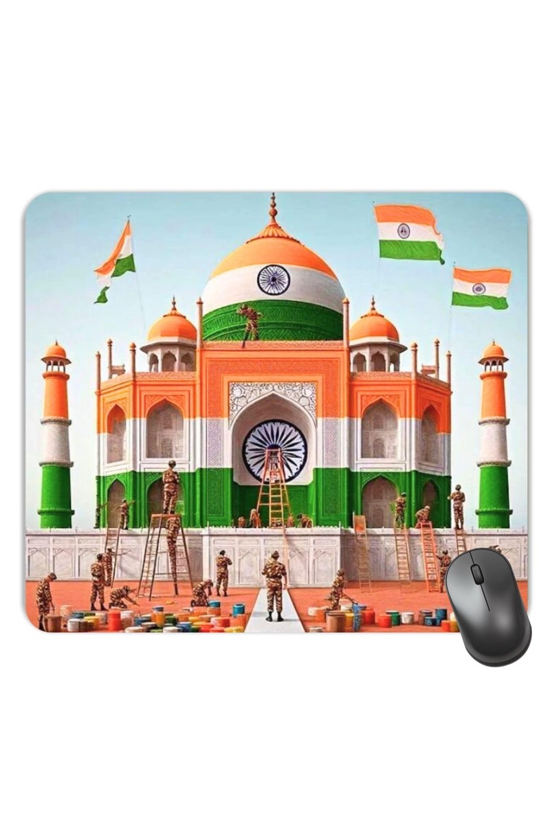 Customized Beautiful India View Picture Sublimation Mouse Pad | 8 X 7.5 Inch | Smooth Cloth Surface | Non-Slip Rubber Base | Personalized Mousepad for Laptop & Desktop (F17394)