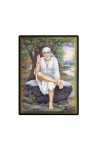 Sai Baba Laminated Photo - 5x7 Inches, Divine Blessings for Home & Office and Temple Decoration