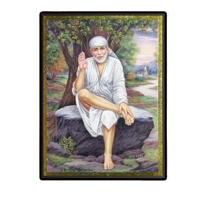 Sai Baba Laminated Photo - 5x7 Inches, Divine Blessings for Home & Office and Temple Decoration Sai Baba Laminated Photo - 5x7 Inches, Divine Blessings for Home & Office and Temple Decoration